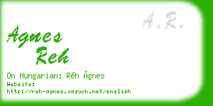 agnes reh business card
